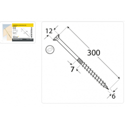 DMX 310630 - CS 06300 Wkręt ciesielski 6x300 - (100/op)